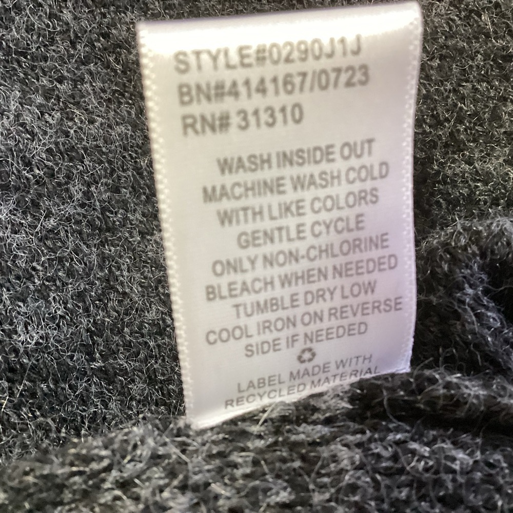 NWOT Fortune+Ivy Animal Print Longline Cardigan Sweater L Gray Black - Picture 8 of 8